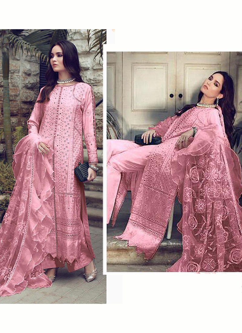 Rouch 2046 Zarqash Heavy Embroidery Work Lawn Cotton Pakistani Suits Collection Catalog